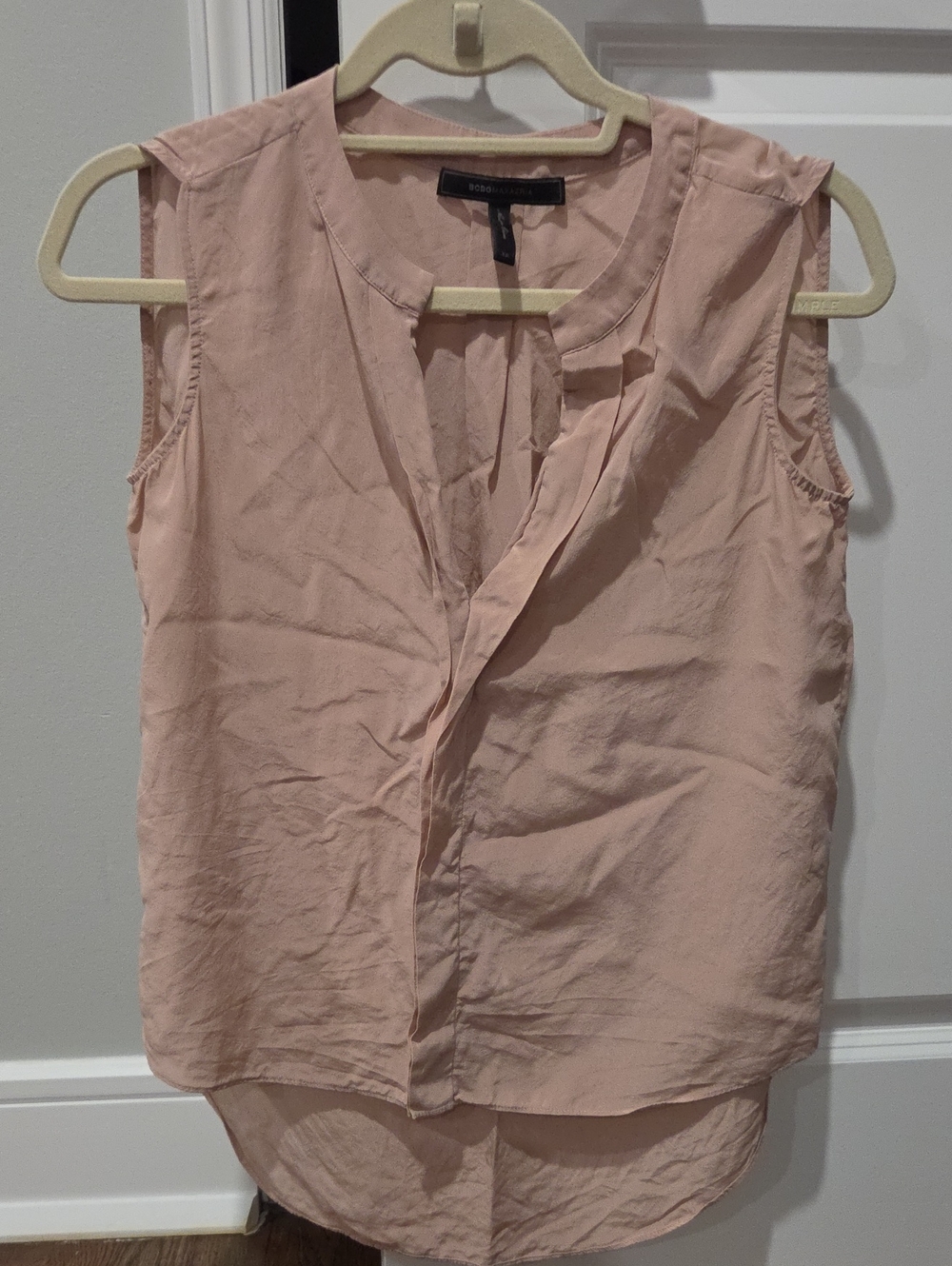 BCBGMaxAzria Sleeveless Blouse in Dusty Pink